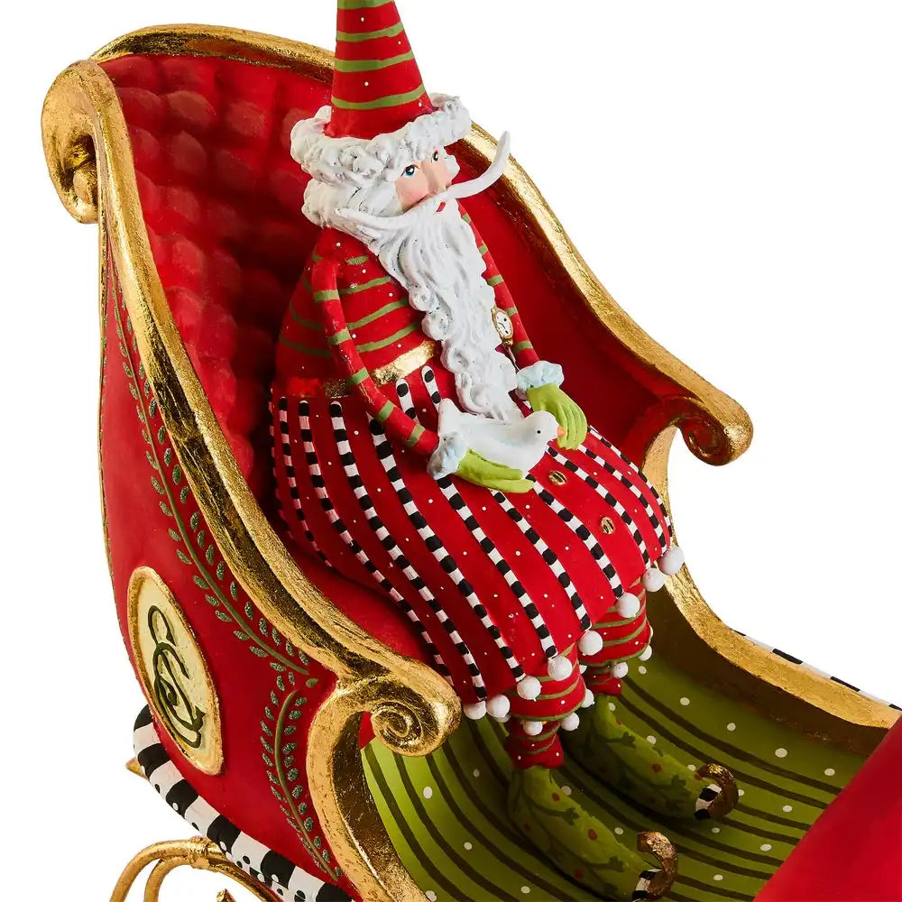 Santa Appearal Patience Brewster Dash Away Sitting Santa & Sleigh Figure Set ...