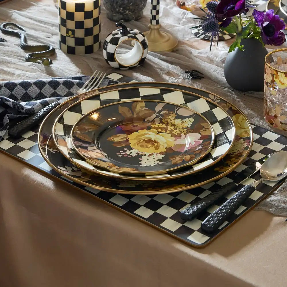 Wild Rose Brown Salad Plate