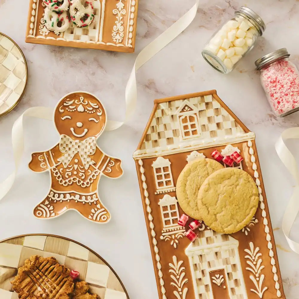 Mocha Check Gingerbread Spoon Rest