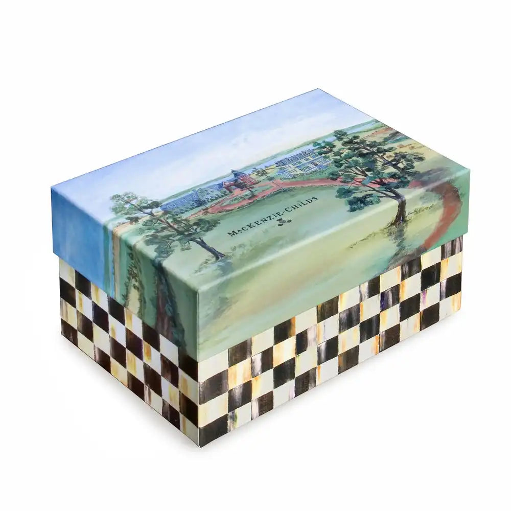 Courtly Noel Drop Glass Ornament