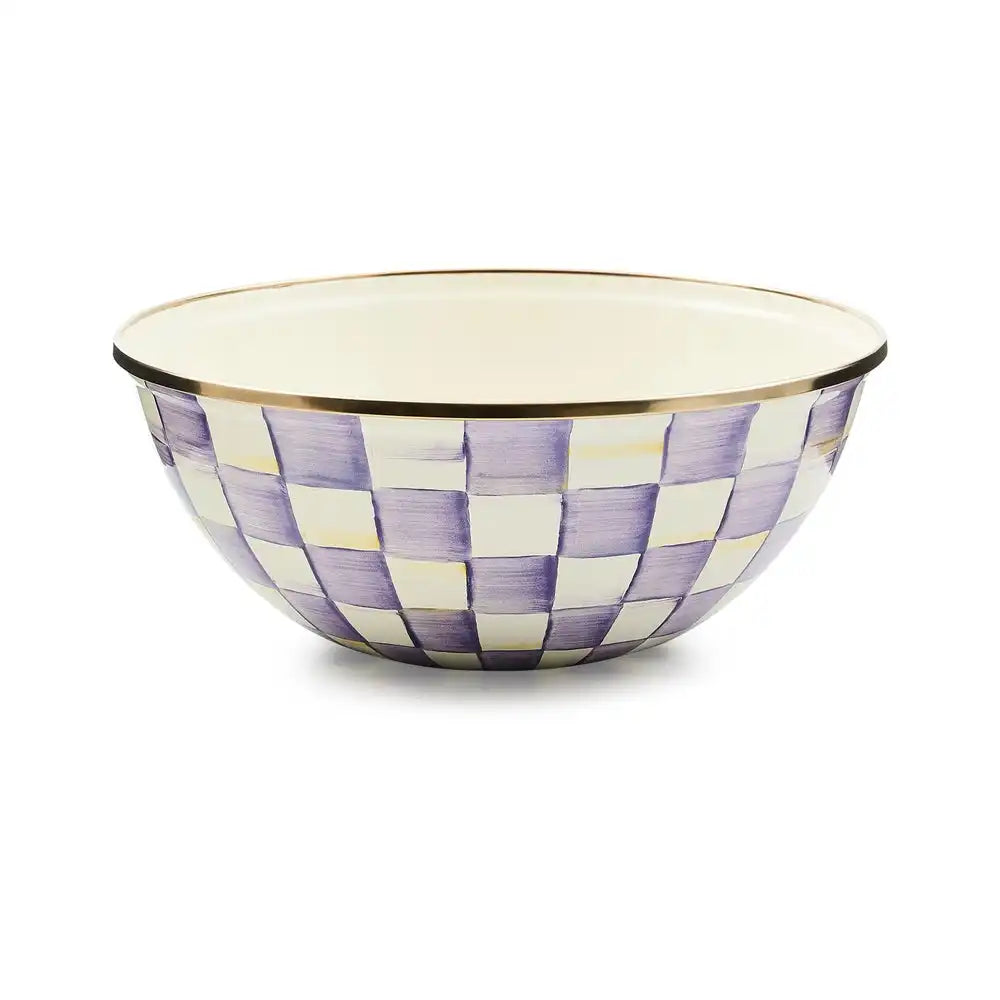 Violet Check Medium Everyday Bowl