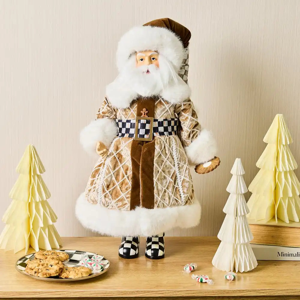 Gingerbread Fabric Mr. Santa
