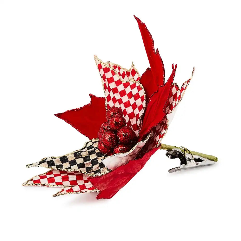 Check It Out Poinsettia Clip